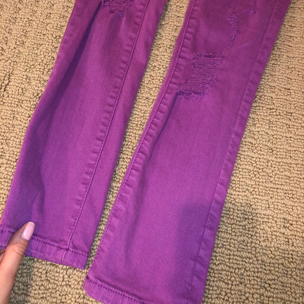 Bebe Heartbreaker Skinny Violet Denim Pants - Picture 6 of 6